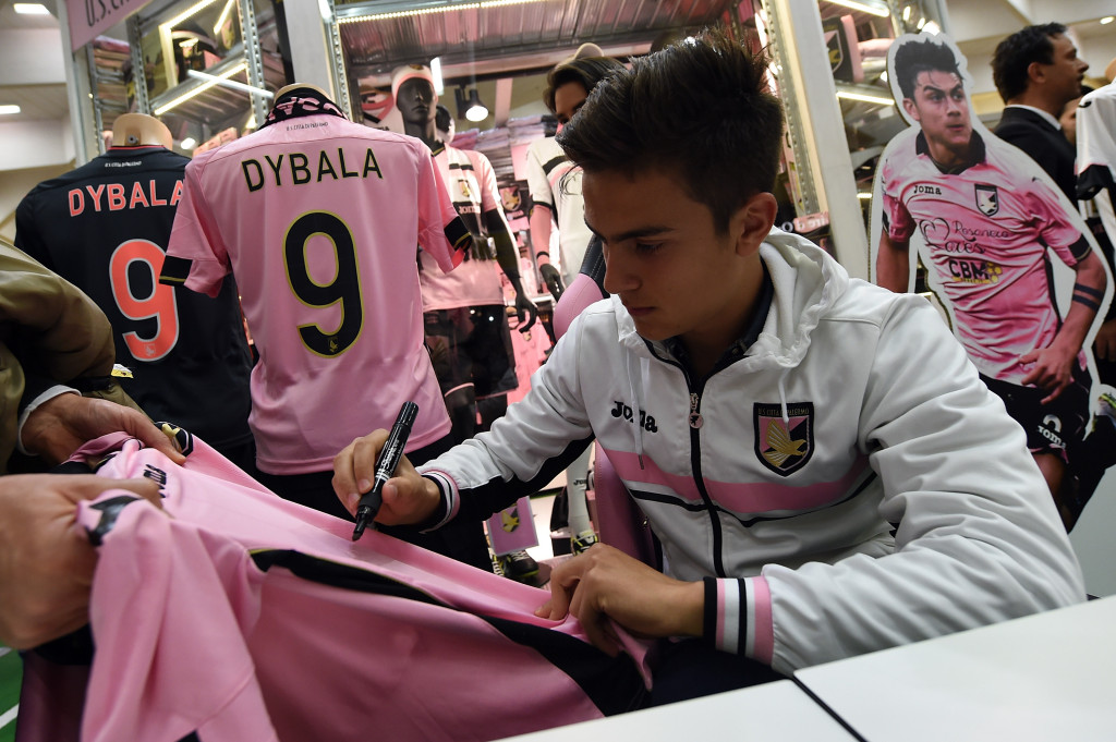 Joma Palermo Home 2015 Serie A Jersey 9 Dybala