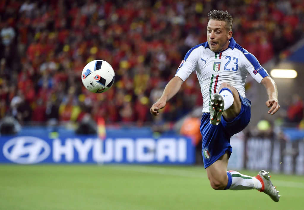 Italy's midfielder Emanuele Giaccherini in action during the Euro 2016