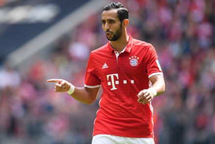 Medhi Benatia of Muenchen gestures during the Bundesliga match
