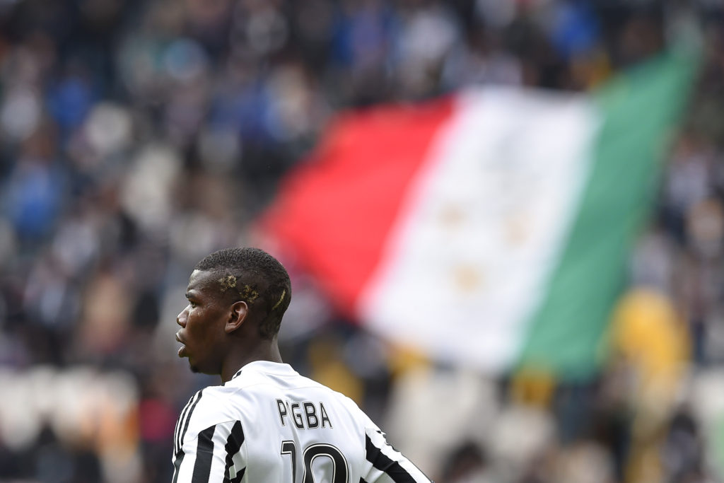 Paul Pogba of Juventus FC shows a new hairdo