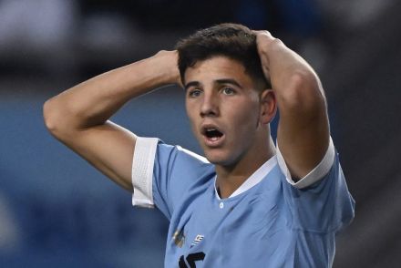 Facundo Gonzalez in action with Uruguay