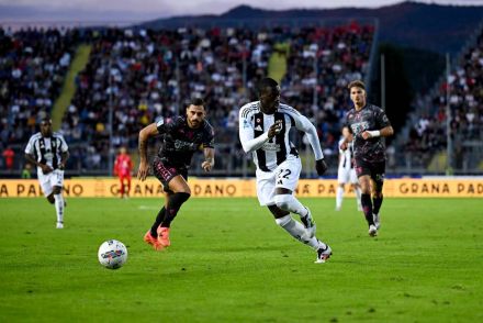 Timothy Weah in action for Juventus