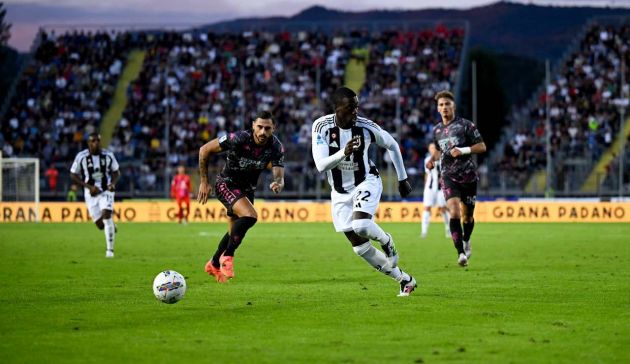 Timothy Weah in action for Juventus