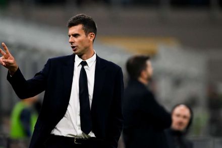 Motta on the sidelines during the Derby d'Italia