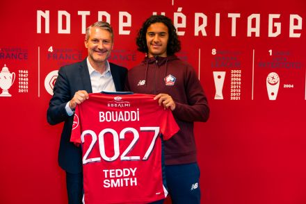 Ayyoub Bouaddi after signing new contract with Lille