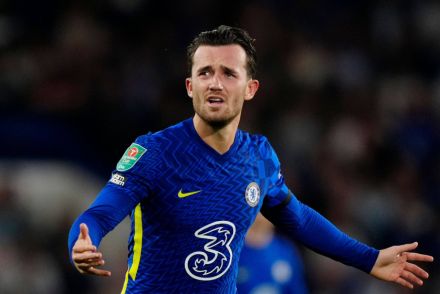 Ben Chilwell on the pitch for Chelsea