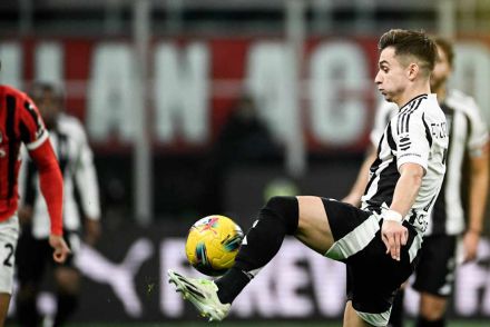 Juventus winger Conceicao against Milan at San Siro