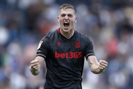 Liam Delap celebrates scoring for Ipswich Town