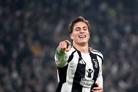 Kenan Yildiz celebrates scoring for Juventus against Torino