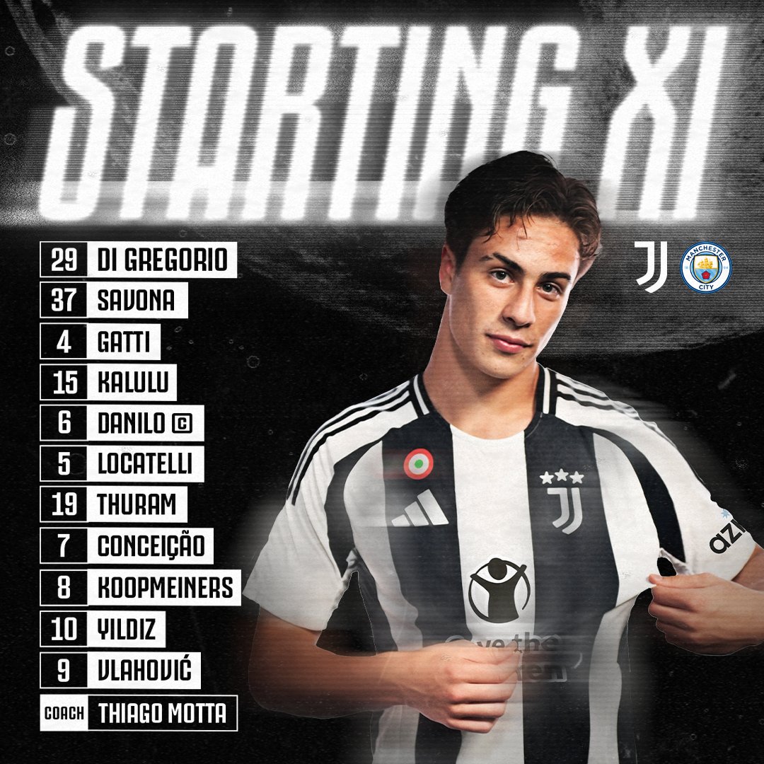 Official Juventus team to face Manchester City Juvefc