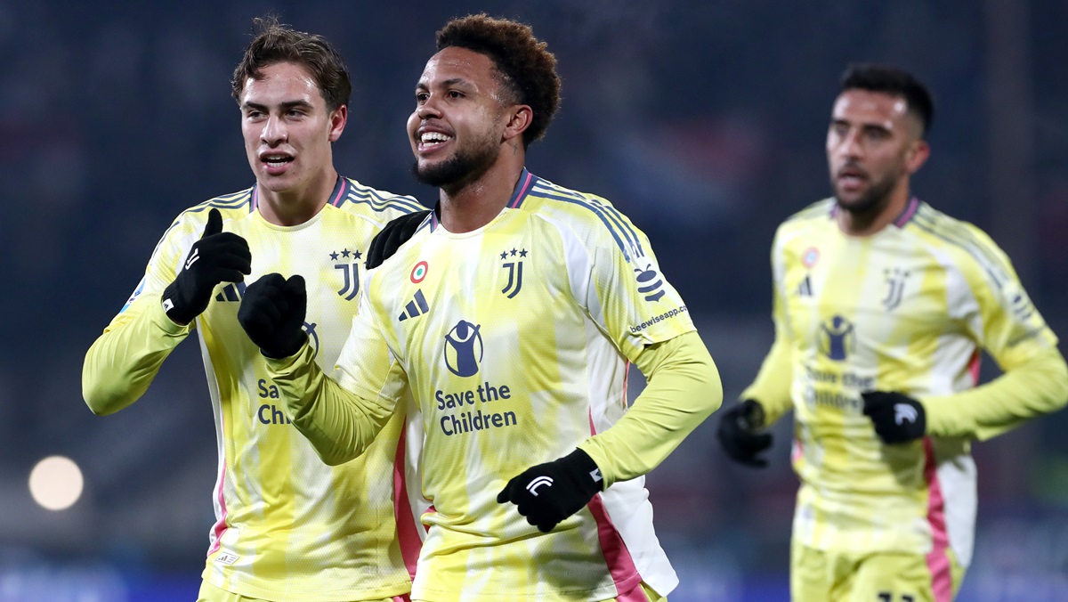 Mckennie celebrating scoring against Monza