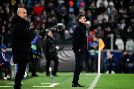 Thiago Motta on the touchline during Juventus vs Man City