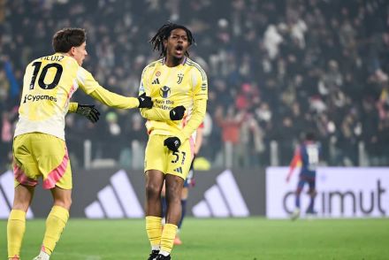 Mbangula celebrates his equalizer against Bologna