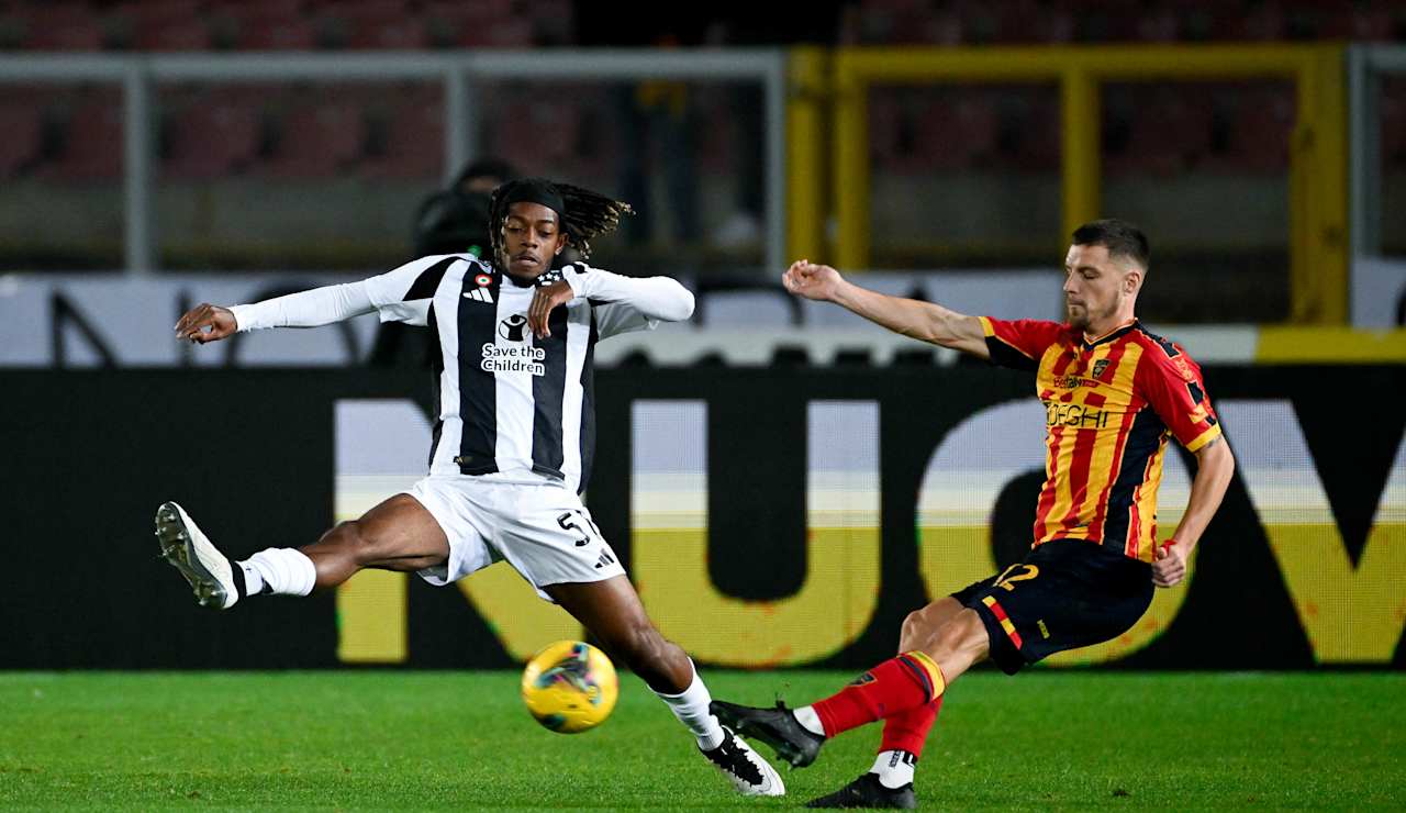 Mbangula on the pitch for Juventus against Lecce