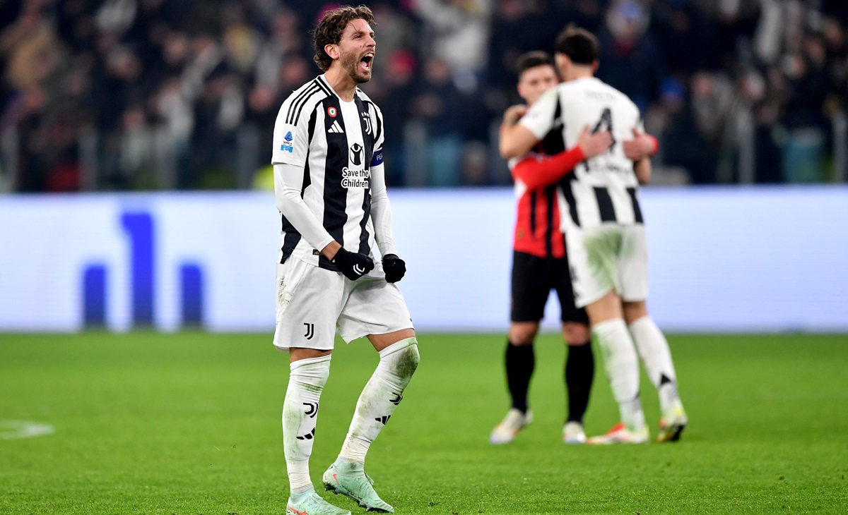 Locatelli celebrating win over AC Milan