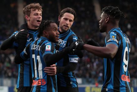 Ademola Lookman, Duvan Zapata, Giorgio Scalvini and Hans Hateboer