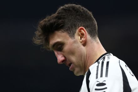 Andrea Cambiaso on the pitch for Juventus