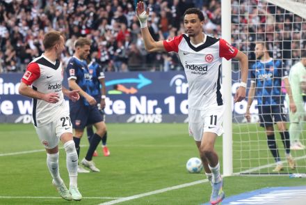 Ekitike after scoring