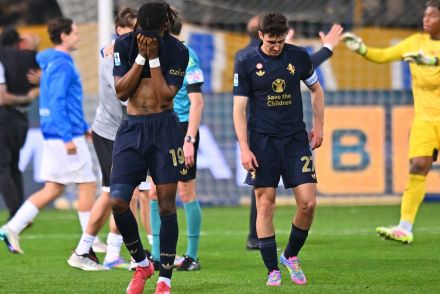 Juventus players after losing to Parma