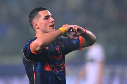 Nikola Krstović celebrating against Parma