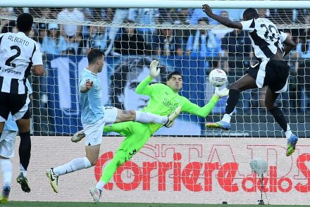 Randal Kolo Muani scores against Lazio