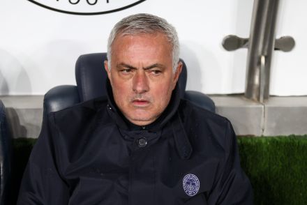 Jose Mourinho looking on
