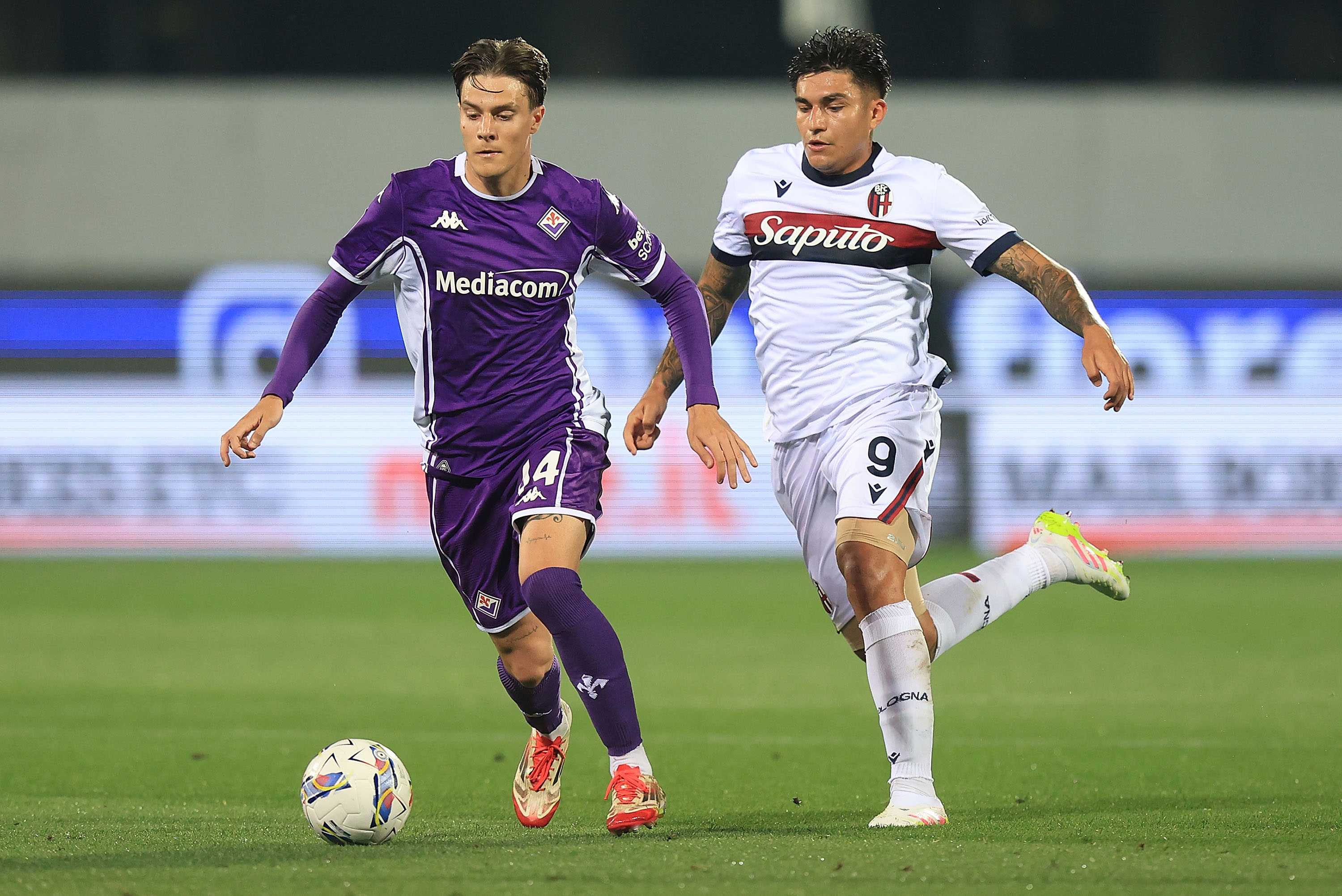 Nicolo Fagioli in action for Fiorentina