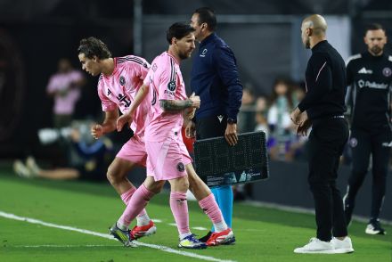 Benjamin Cremaschi and Leo Messi
