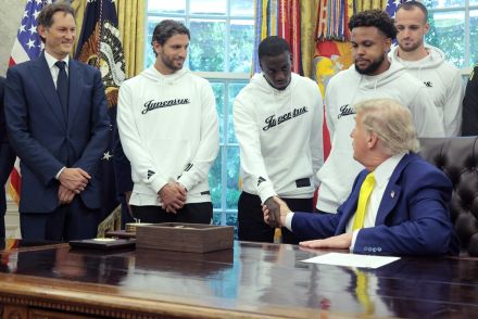 Donald Trump with Juve players