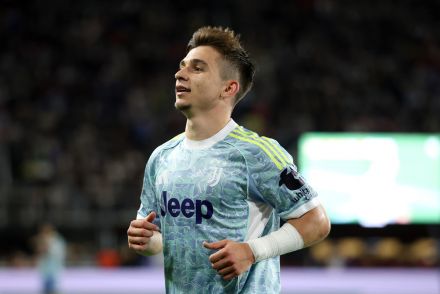 Francisco Conceicao in action for Juventus