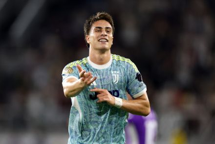 Kenan Yildiz celebrates scoring