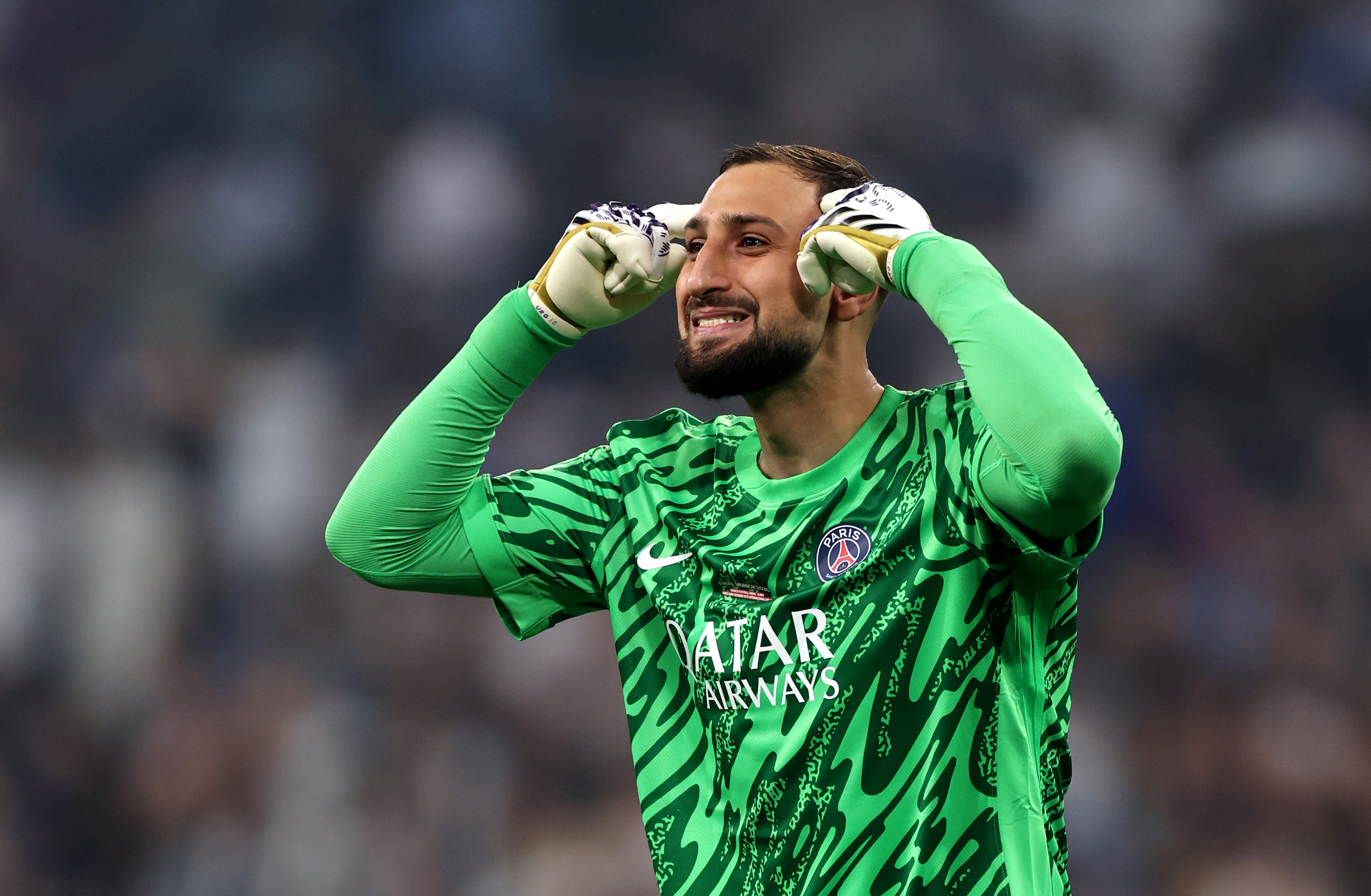Gianluigi Donnarumma in action for PSG