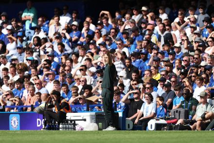 Chelsea coach Enzo Maresca at Stamford Bridge