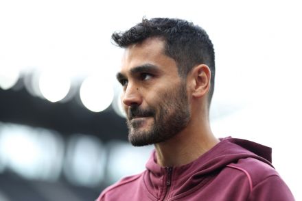 Ilkay Gundogan looking on