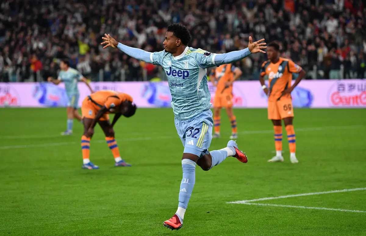 خوان کابال در حال جشن گل مقابل آتالانتا