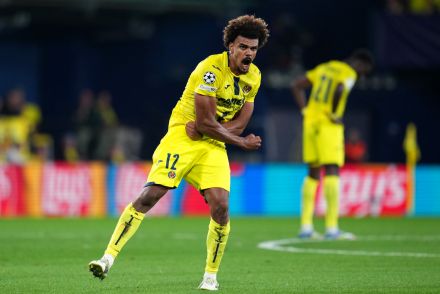 Renato Veiga celebrates scoring against Juventus