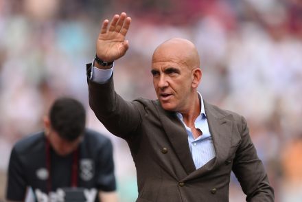 Paolo Di Canio waving to West Ham supporters