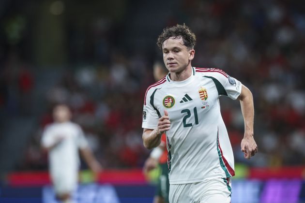 Alex Toth in action for Hungary