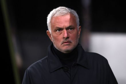Jose Mourinho looking on