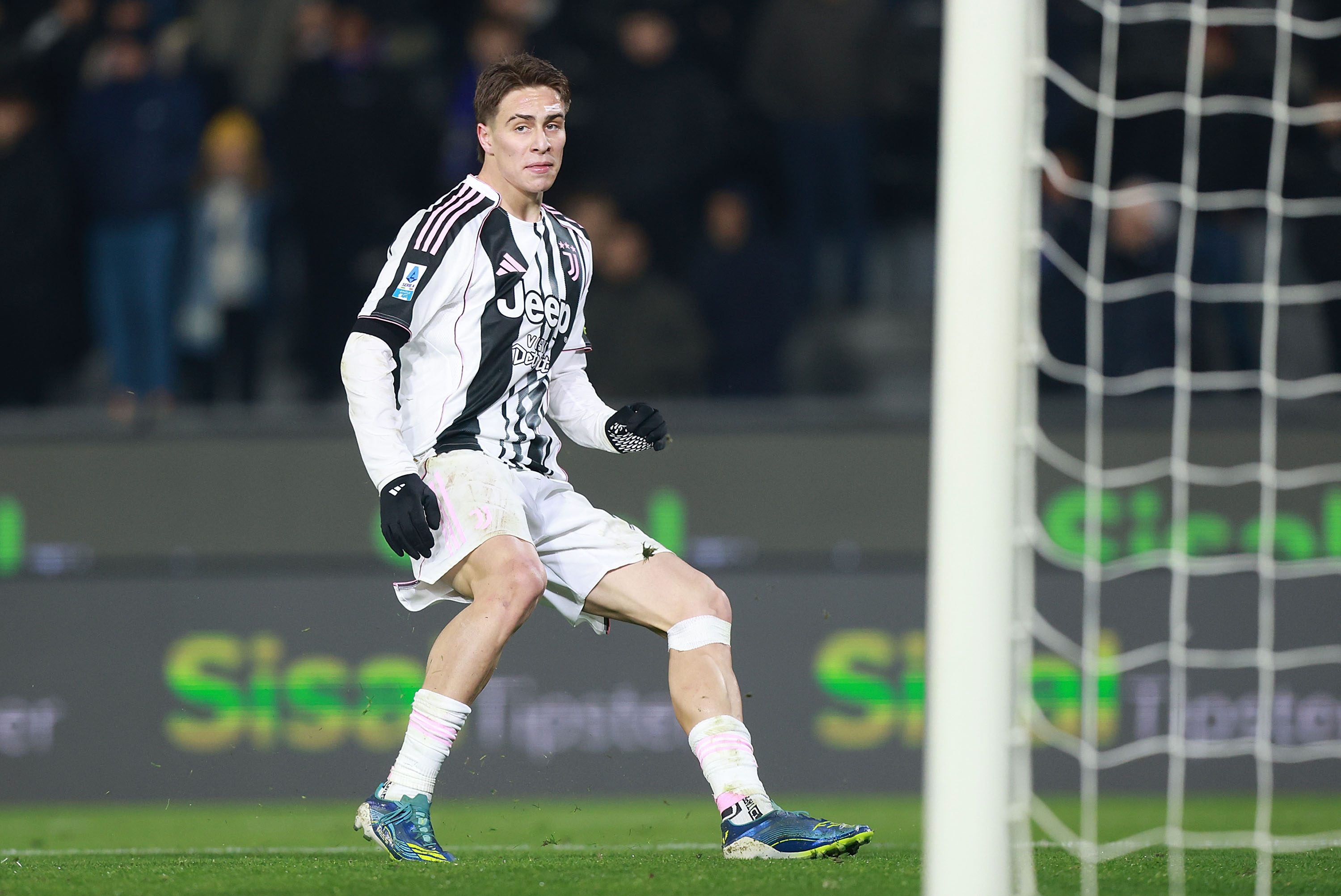 Kenan Yildiz scoring against Pisa