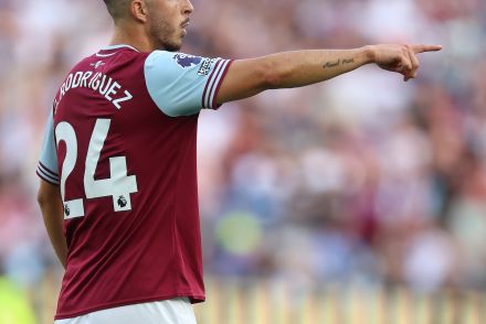 Guido Rodriguez in action for West Ham
