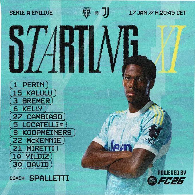 ترکیب یوونتوس مقابل کالیاری