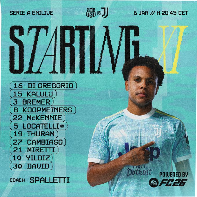 ترکیب یوونتوس مقابل ساسولو