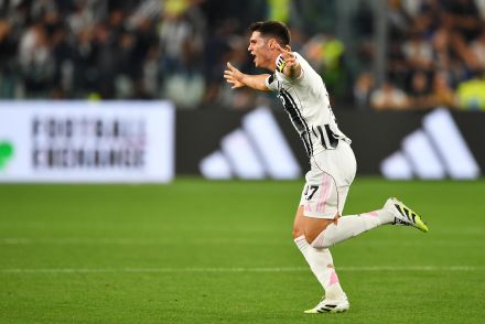 Vasilije Adzic celebrates the winner against Inter