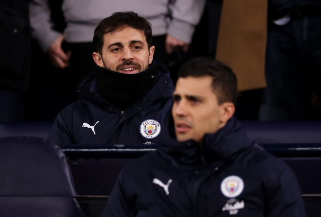 Bernardo Silva in the dugout