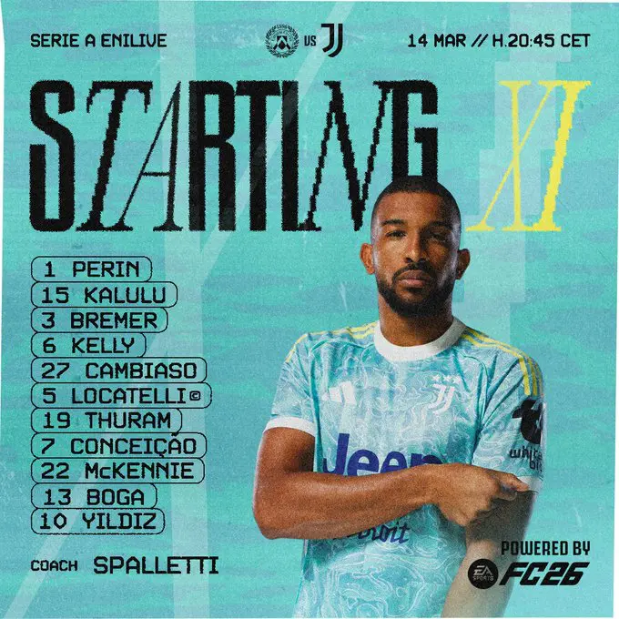 ترکیب یوونتوس مقابل اودینزه