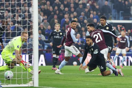 Douglas Luiz scoring against Chelsea