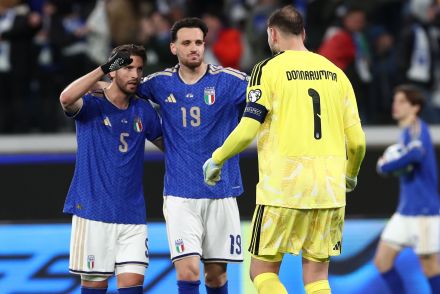 Federico Gatti, Manuel Locatelli and Gigio Donnarumma
