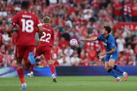Marcos Senesi against Liverpool