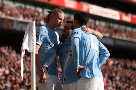 Tijjani Reijnders, Erling Haaland, and Bernardo Silva